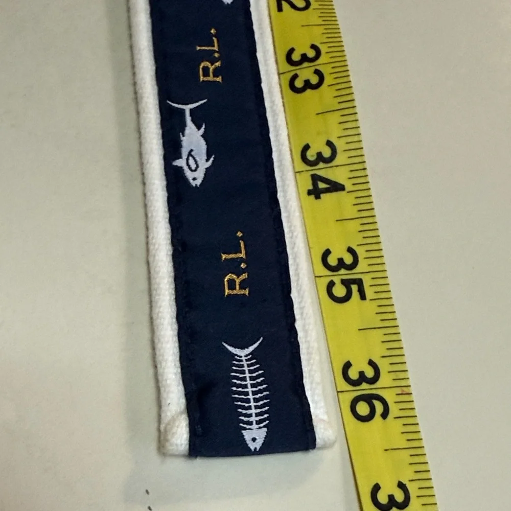 Polo by Ralph Lauren Boy’s Navy Belt with Fish 36”